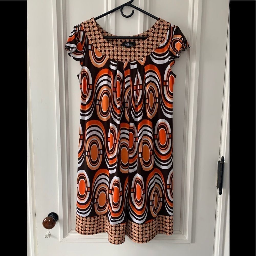 ACG brown/orange/white retro dress S